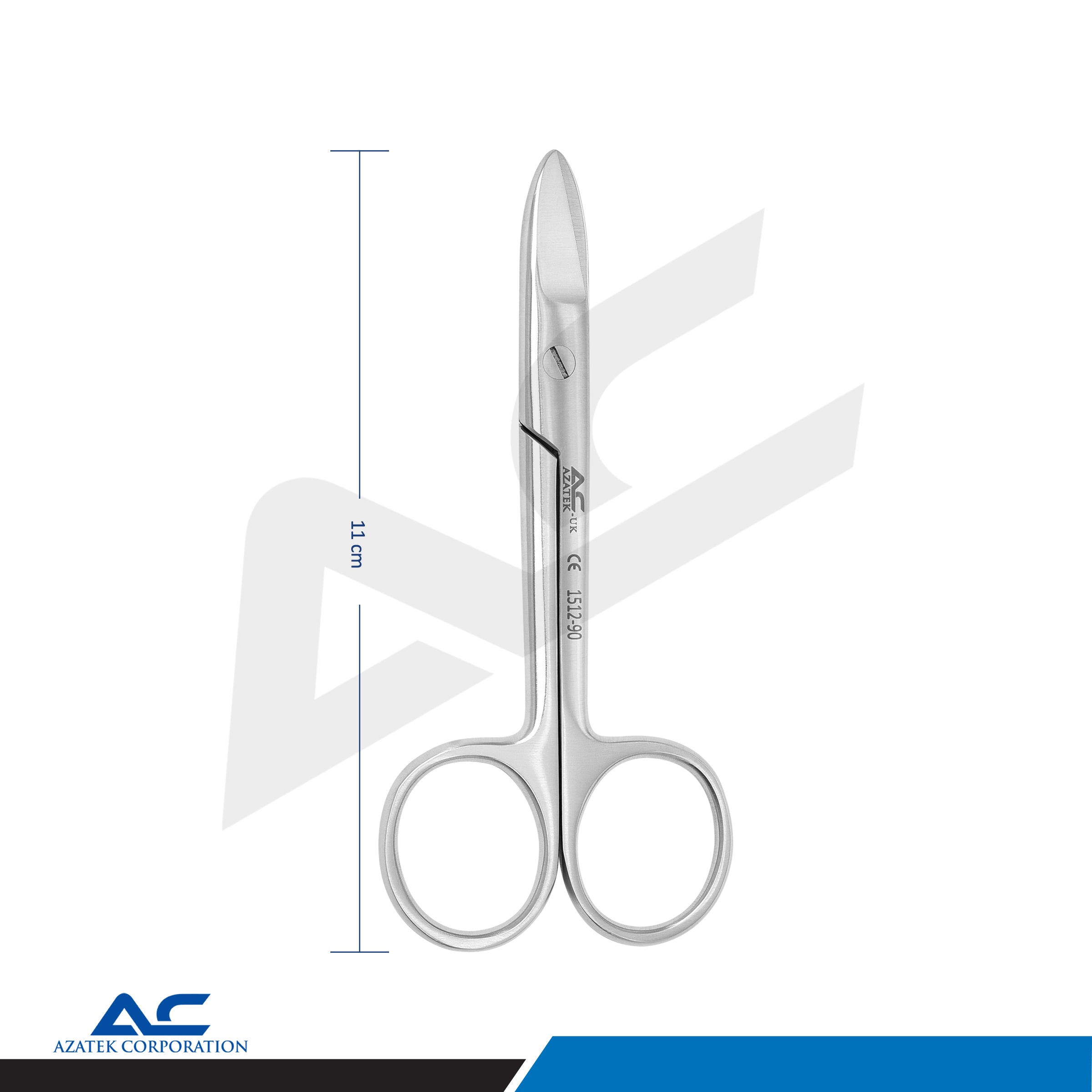 Beebee Crown Scissors 11cm – Dental Saw Edge Scissors - Azatek Instruments