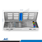 Azatek 1611-01KT five-piece bayonet concave dental sinus elevation osteotome kit