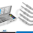 Medical-grade stainless steel concave osteotome set for sinus elevation