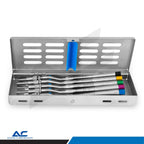 Medical-grade stainless steel concave osteotome set for sinus elevation