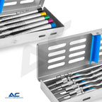 Five-piece dental sinus lift osteotome kit with graduated diameters
