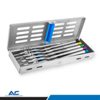 Five-piece dental sinus lift osteotome kit with graduated diameters