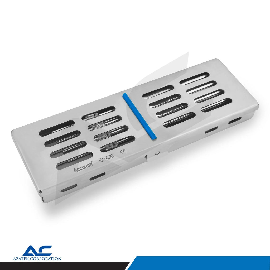 Medical-grade stainless steel straight concave osteotome set for sinus elevation