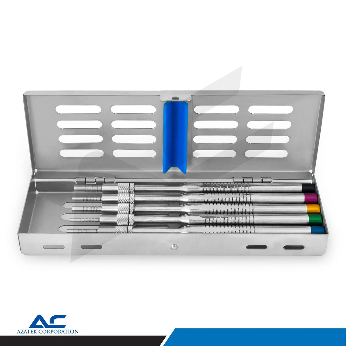 Straight dental sinus elevation osteotomes in 2.7mm, 3.2mm, 3.7mm, 4.2mm and 5mm sizes