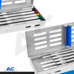 Internal sinus elevation dental instruments for implantology and bone preparation