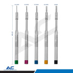 Five-piece straight concave sinus elevation osteotome kit for dental implant procedures
