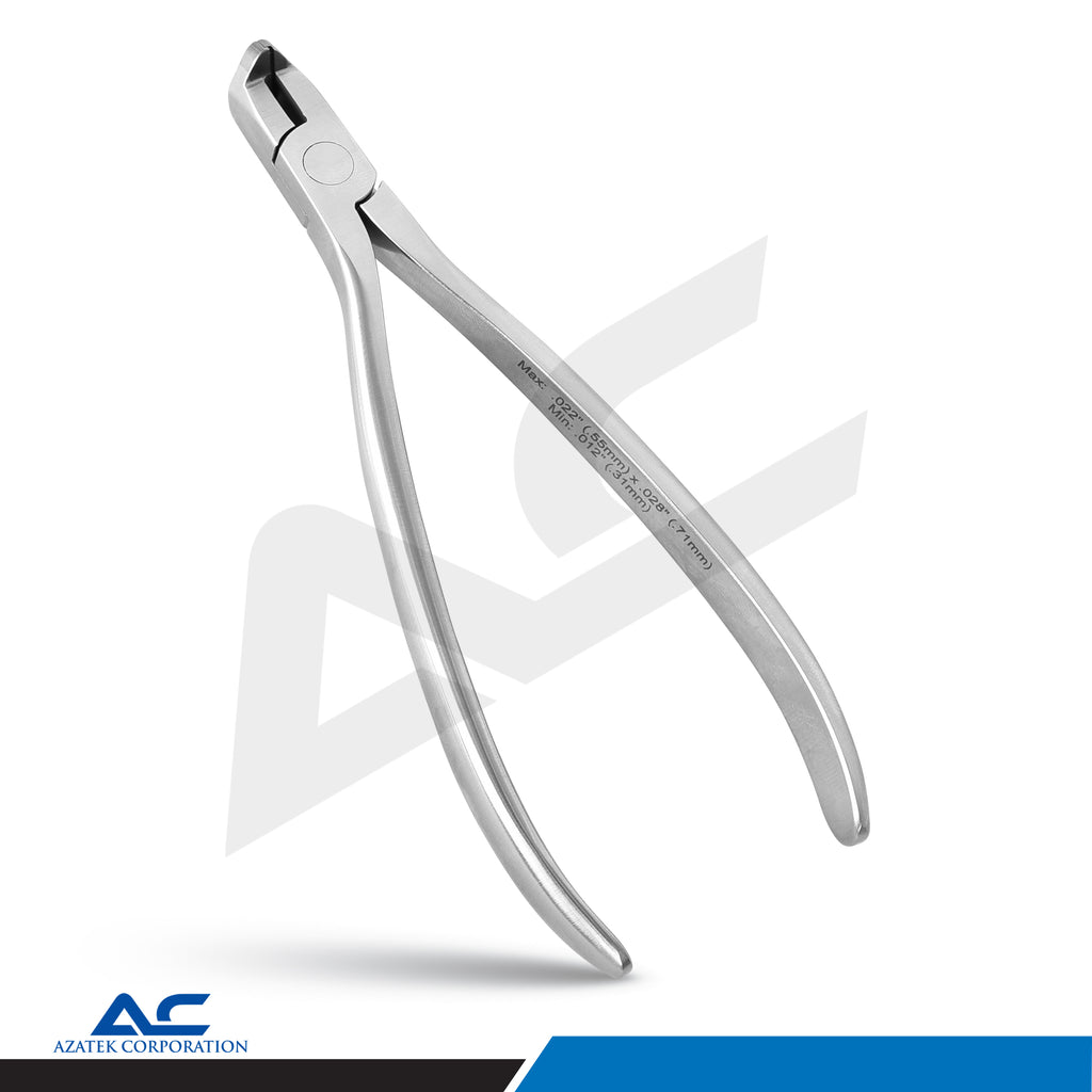 Distal End Cutter, Orthodontic Distal End Cutter with Safety Holding, Long Handle Wire Cutter - Azatek Instruments