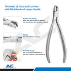 Distal End Cutter, Orthodontic Distal End Cutter with Safety Holding, Long Handle Wire Cutter - Azatek Instruments