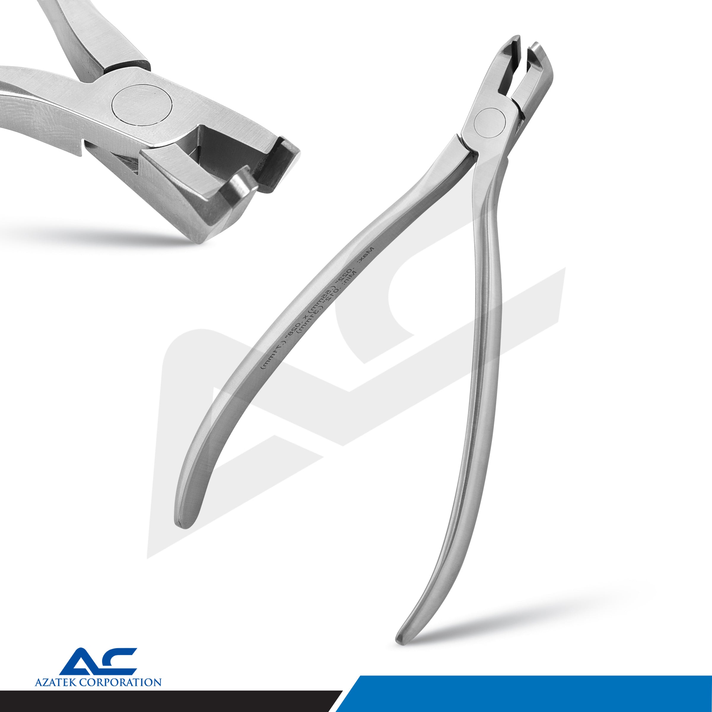 Distal End Cutter, Orthodontic Distal End Cutter with Safety Holding, Long Handle Wire Cutter - Azatek Instruments