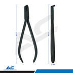 Orthodontic Distal End Cutter Mini Head with Safety Hold & Long Handle (Black)