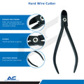 Hard Wire Cutter, Straight Hard Wire Cutter, Angled 15 ° (Black) - Azatek Instruments