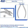 Adams Plier – Adam Universal Orthodontic Pliers for Wire & Appliance Adjustment - Azatek Instruments