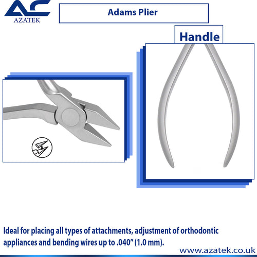 Adams Plier – Adam Universal Orthodontic Pliers for Wire & Appliance Adjustment - Azatek Instruments