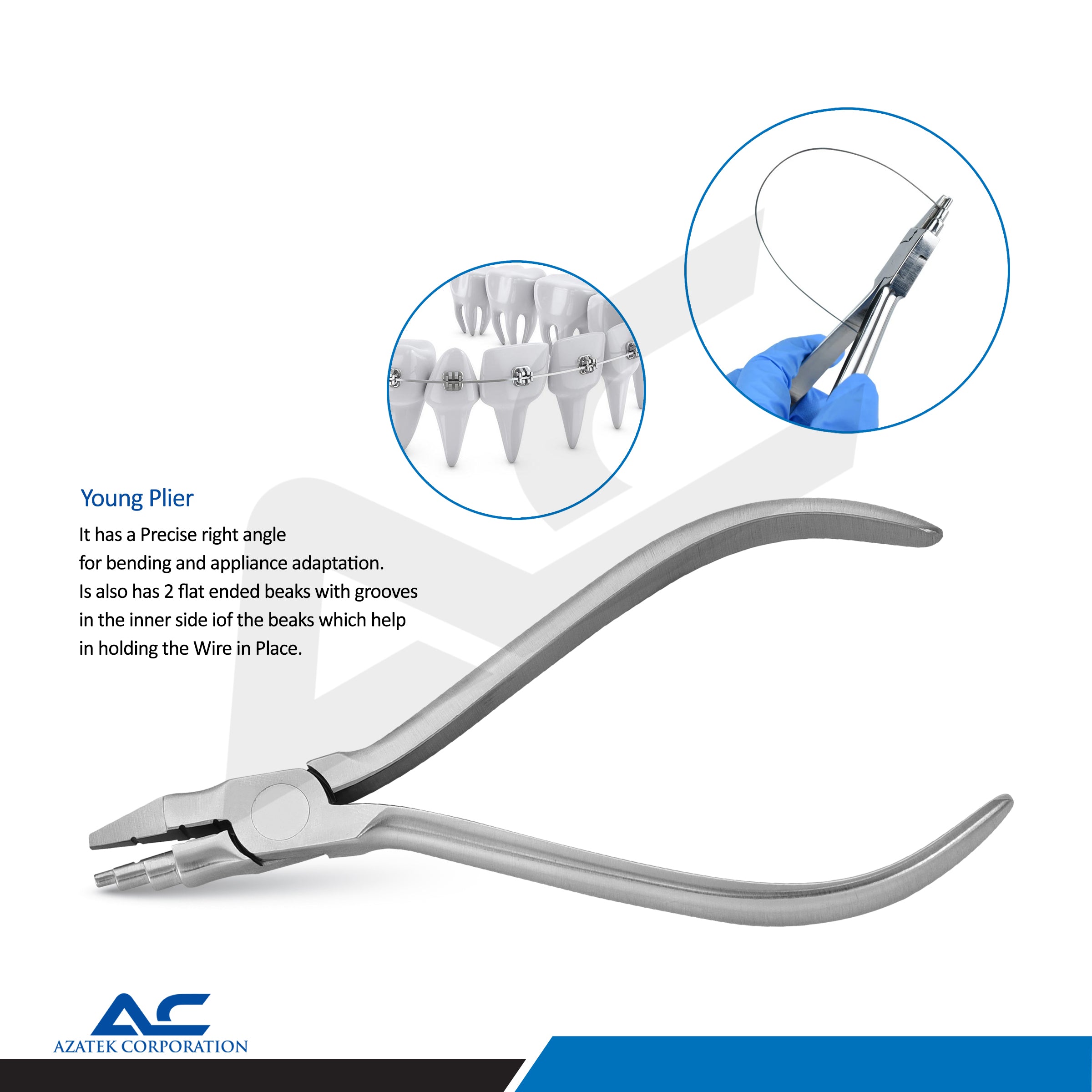 Young Loop Forming Pliers – Professional Orthodontic Young's Loop Plier - Azatek Instruments