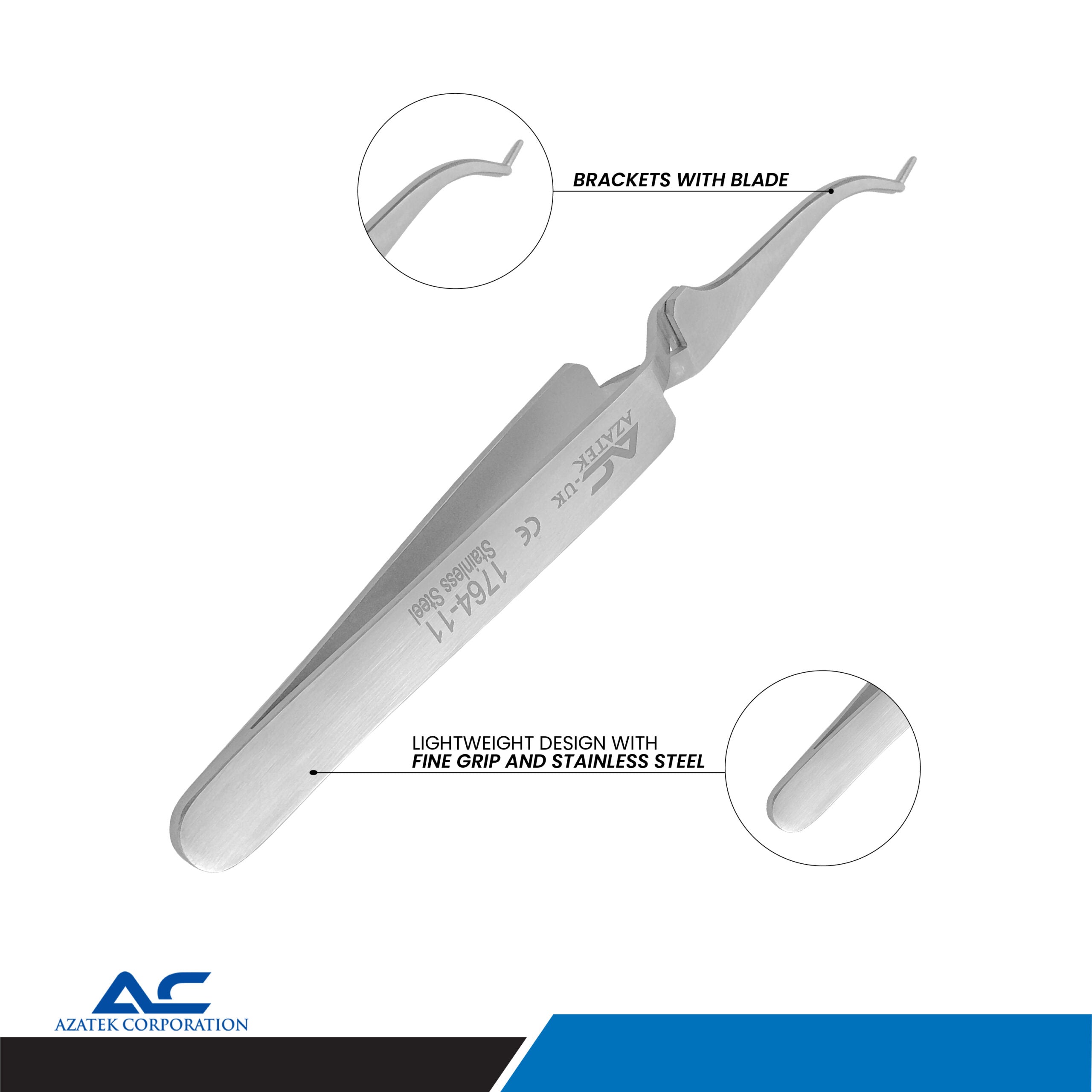 Buccal Tube Tweezer 12cm – Professional Orthodontic Placement Tweezer - Azatek Instruments