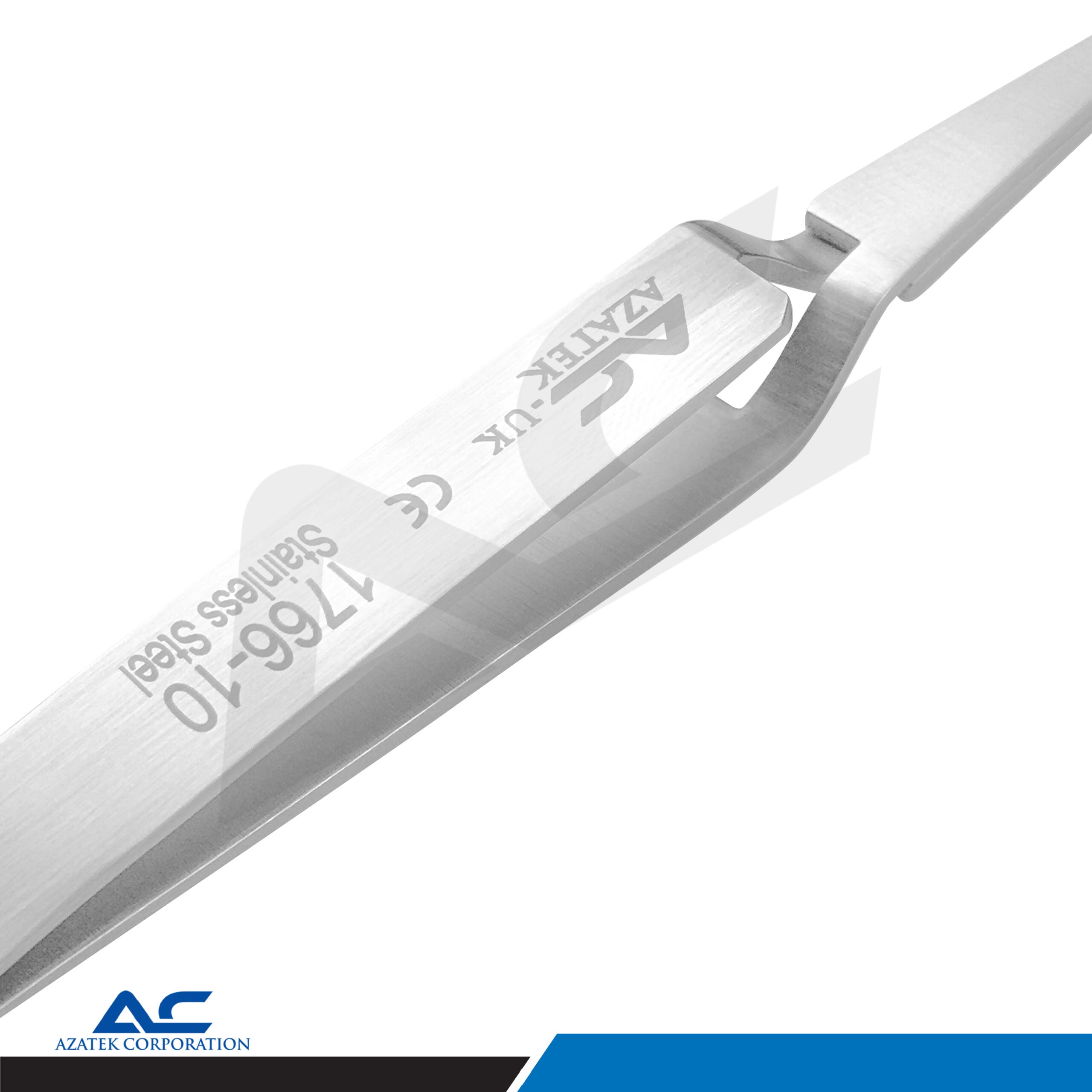 Direct Bond Bracket Tweezer with Blade 13.5cm – Precision Orthodontic Bracket Placement Tool - Azatek Instruments