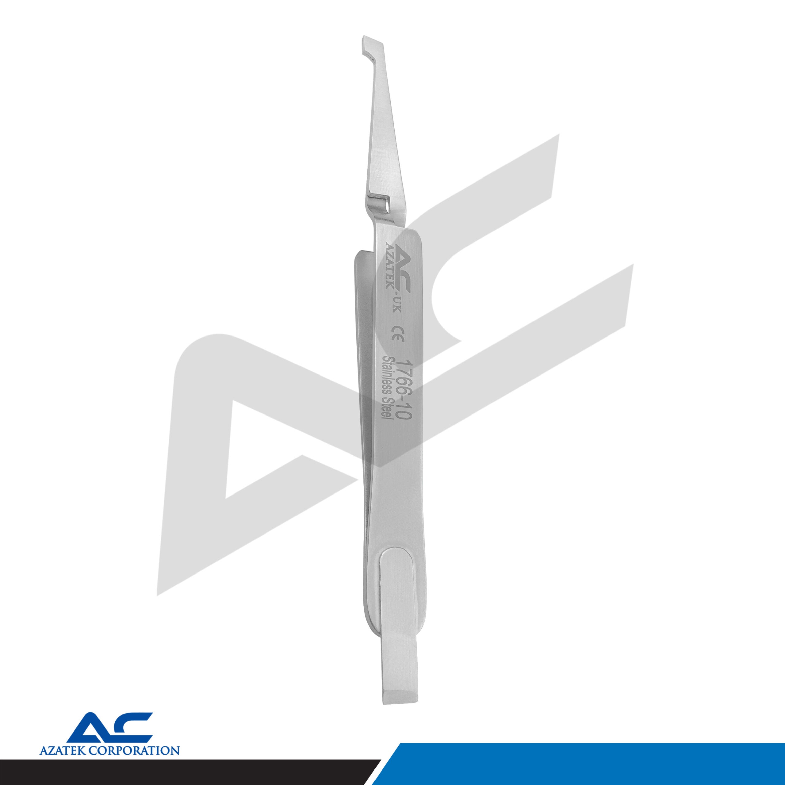 Direct Bond Bracket Tweezer with Blade 13.5cm – Precision Orthodontic Bracket Placement Tool - Azatek Instruments