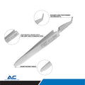 Direct Bond Bracket Tweezer with Slot Aligner 14cm – Professional Orthodontic Bracket Placement Tool - Azatek Instruments