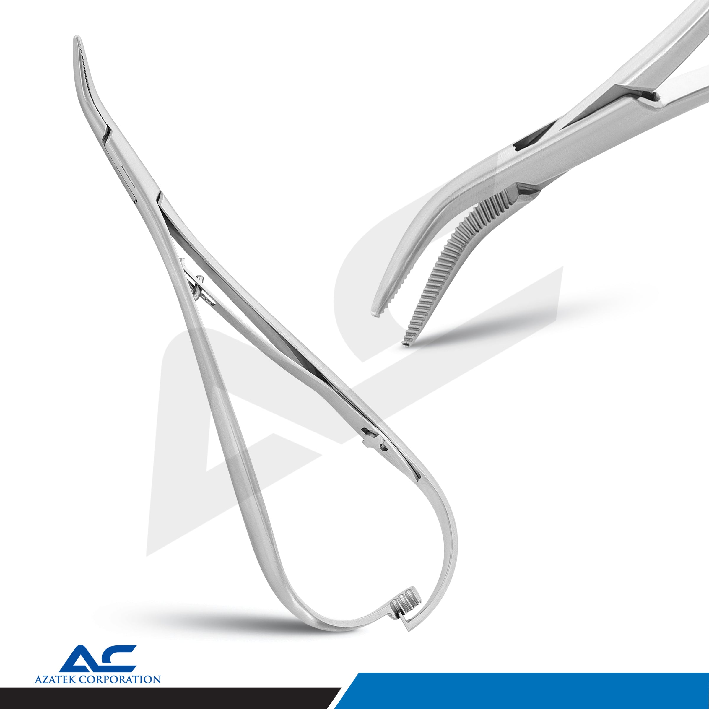 Mathieu Smaha Curved 14cm – Curved Surgical Needle Holder - Azatek Instruments