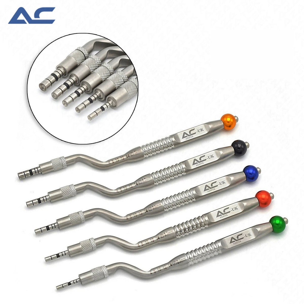 Five-piece stainless steel sinus elevation osteotomes for professional dentistry
