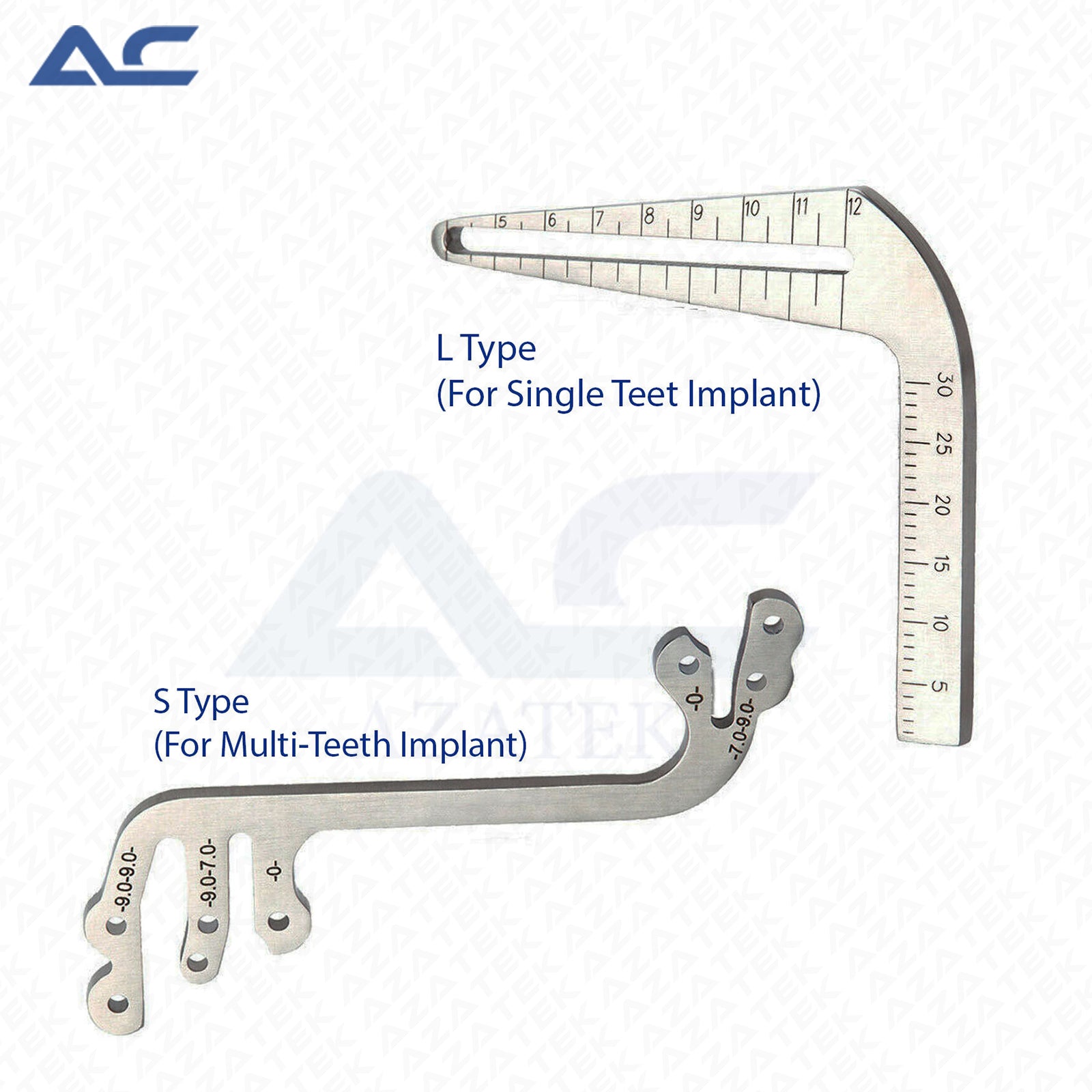 Locator Depth Pin Gauge Guide S-L Type – Precision Dental Implant Surgical Measuring Instrument - Azatek Instruments