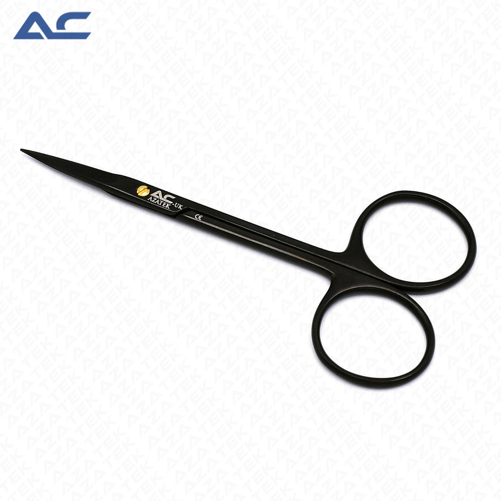 Black TitaN Iris Scissors Straight 11cm – Surgical Iris Scissors - Azatek Instruments