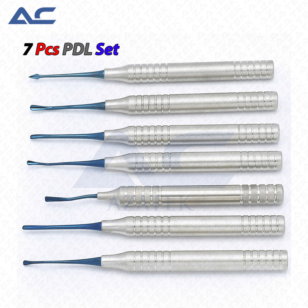 Dental Luxators, Luxator Elevators, Luxating Hybrid Elevators, Set of 07 Pcs. (Blue TitaN) - Azatek Instruments