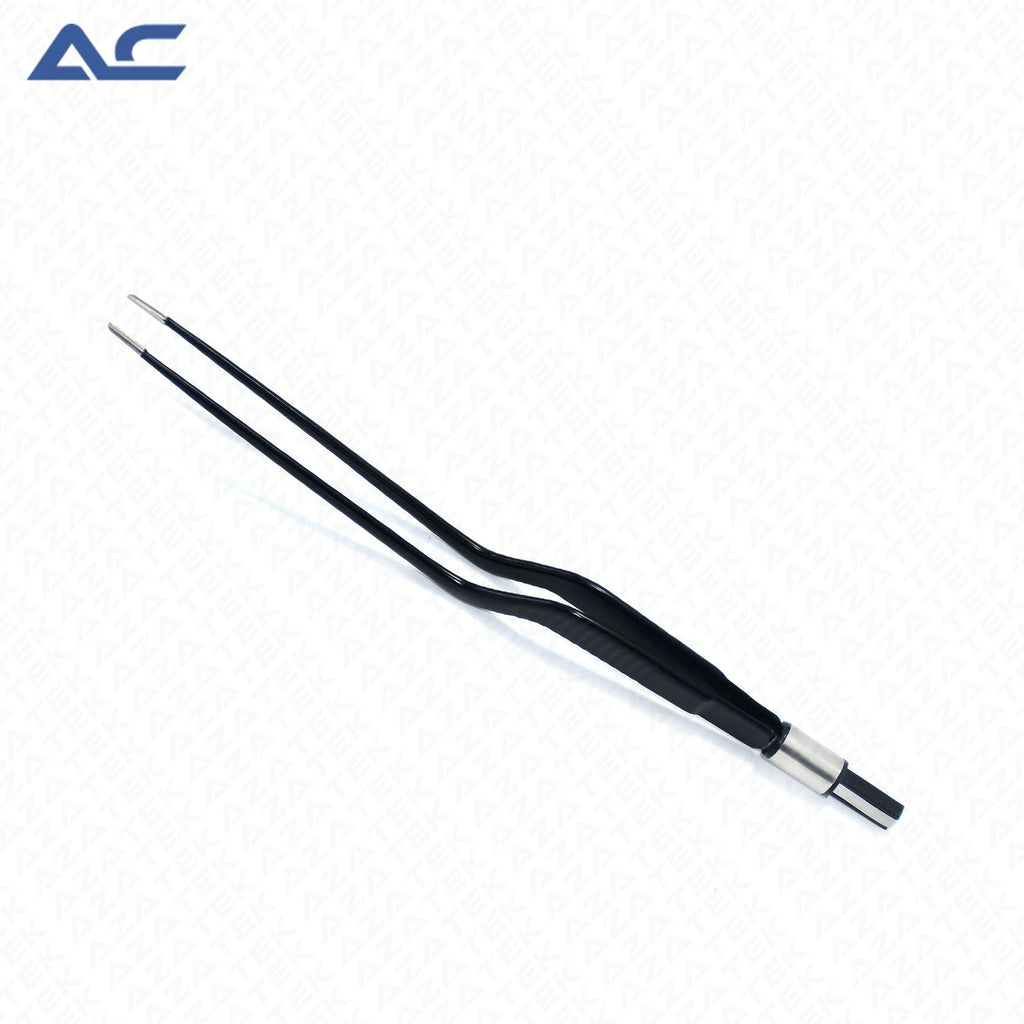 European Bayonet Bipolar Forceps 20cm with Reusable Electrocautery Cable - Azatek Instruments