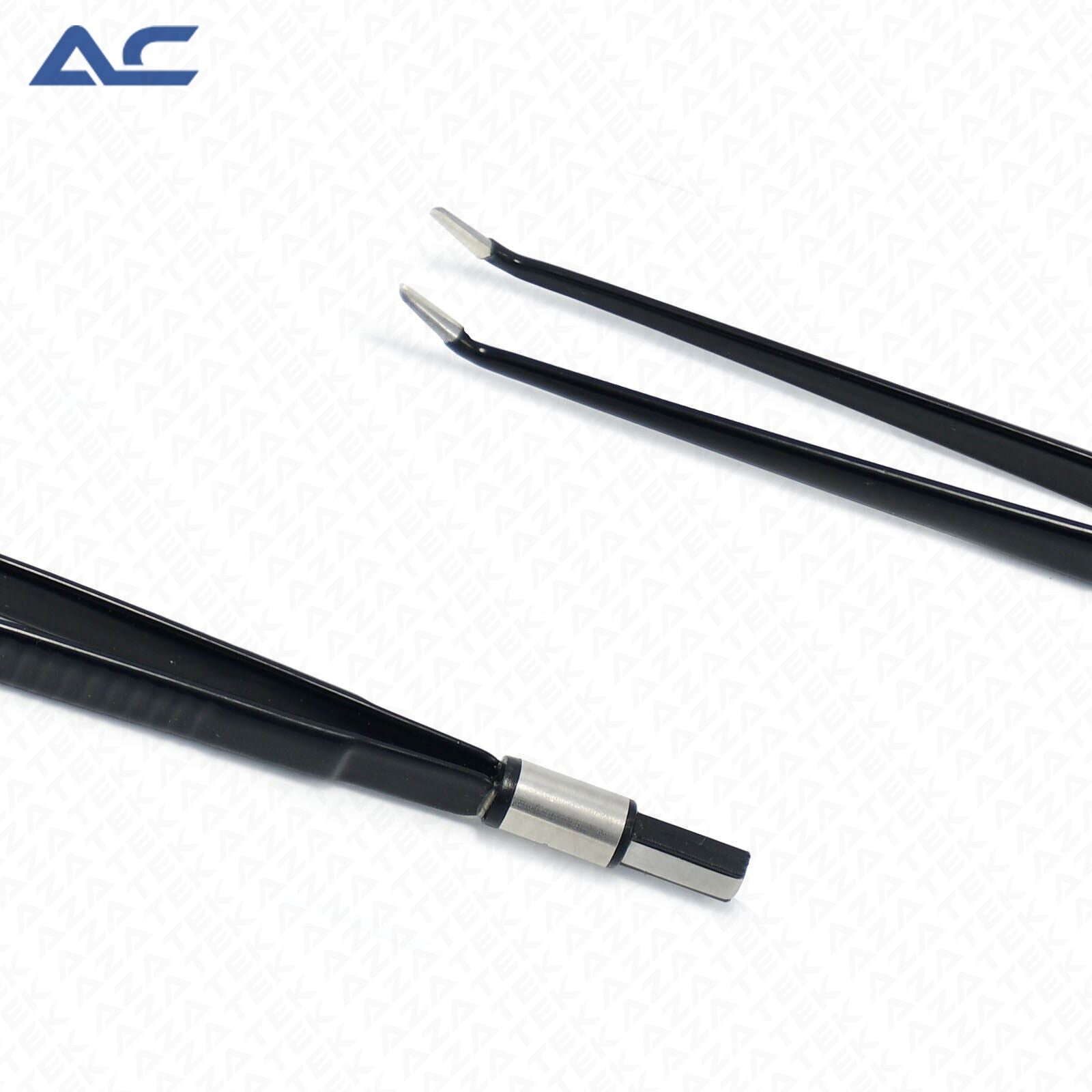 Bipolar Forceps Straight Angle 20cm with Reusable Electro-Surgical Cable - Azatek Instruments