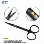 Black TitaN Iris Scissors Straight 11cm – Surgical Iris Scissors - Azatek Instruments