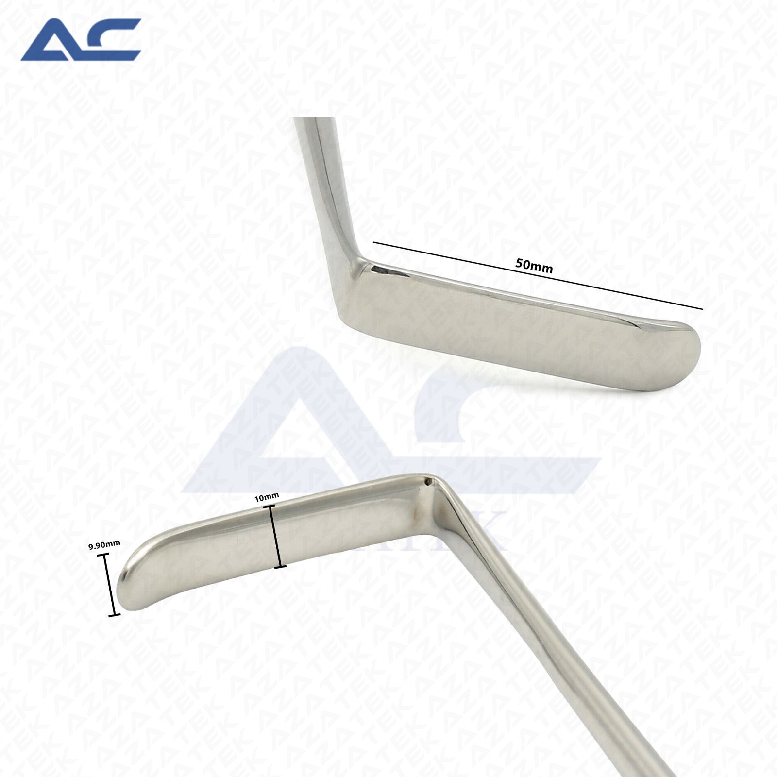 Cheek Retractor, Kilner Cheek Retractor, Langenbeck Retractor 50x11mm Stainless Steel - Azatek Instruments