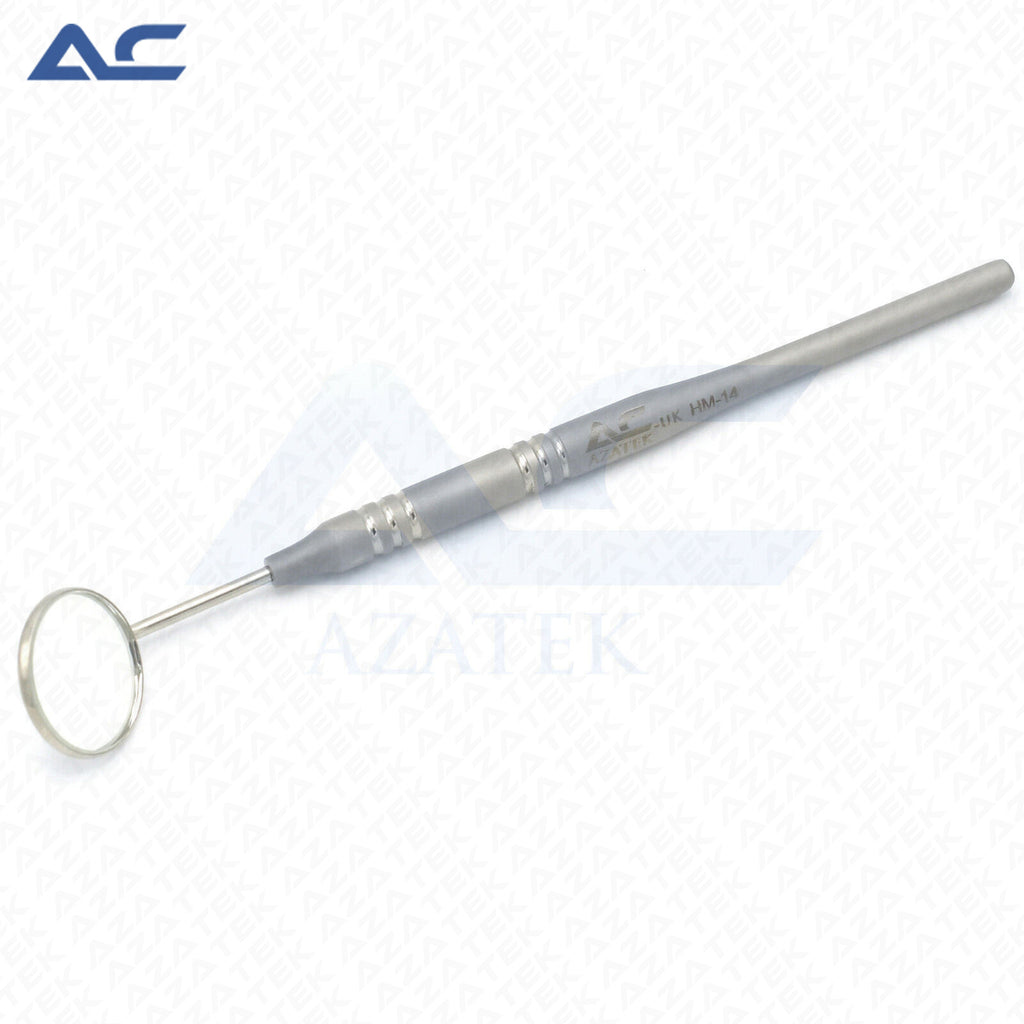 Dental Mirror Handle 12cm Stainless Steel | Professional Dental Mirror Handle for Clear Oral Examination & Diagnostic Procedures - Azatek Instruments