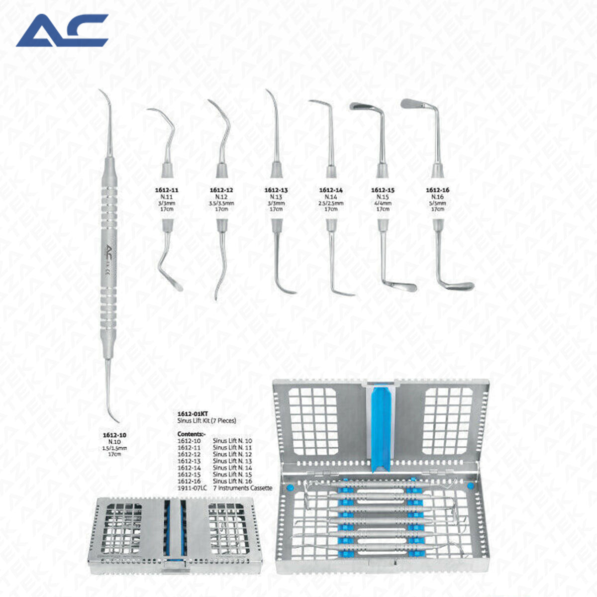 Dental Sinus Lift Kit (7 Pieces) – Professional Oral Surgery Instrument Set