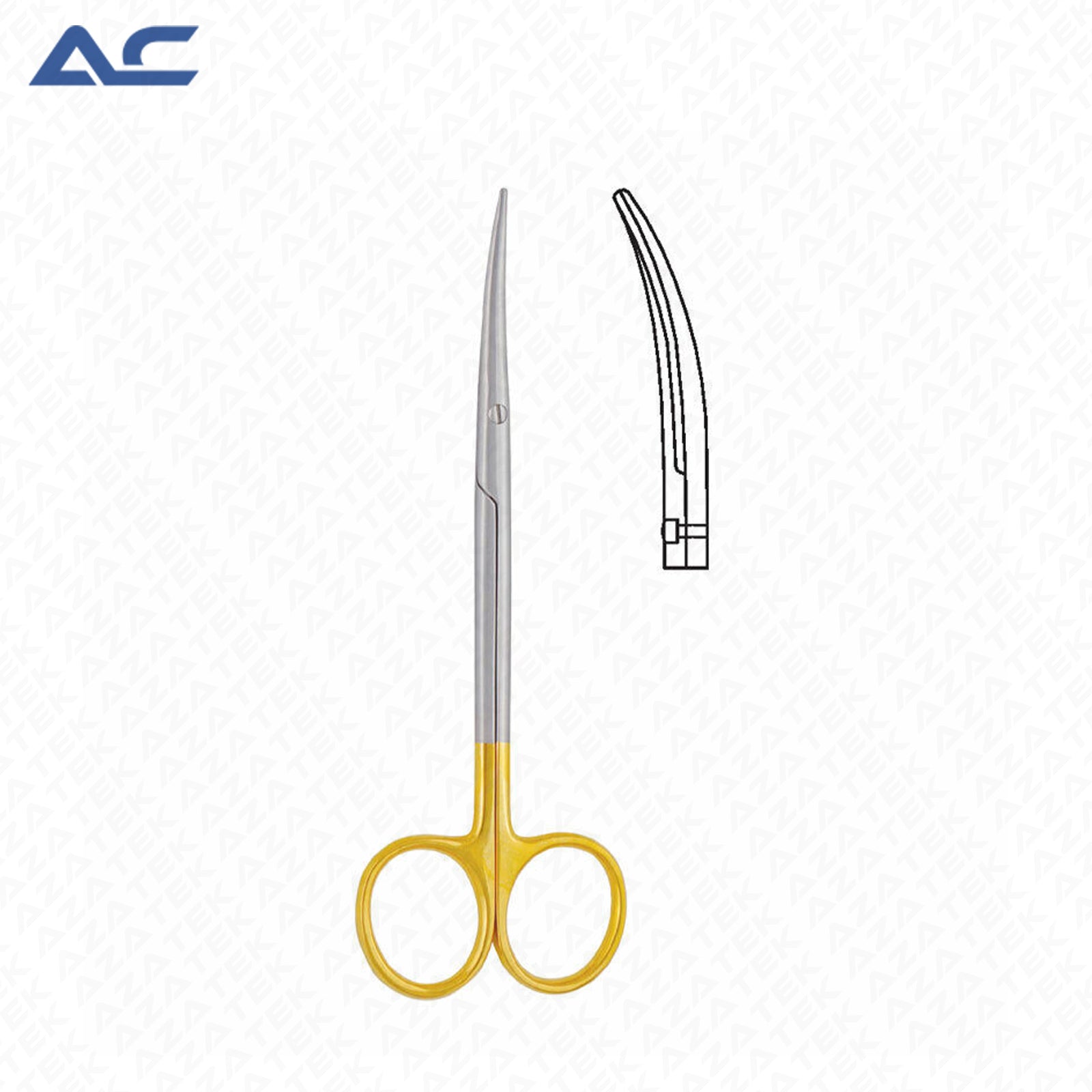 Metzenbaum Scissors Curved T.C. 14.5cm – Tungsten Carbide Surgical Scissors - Azatek Instruments