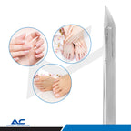 Side profile of Azatek medical-grade stainless steel nail cuticle nippers with hand-polished finish