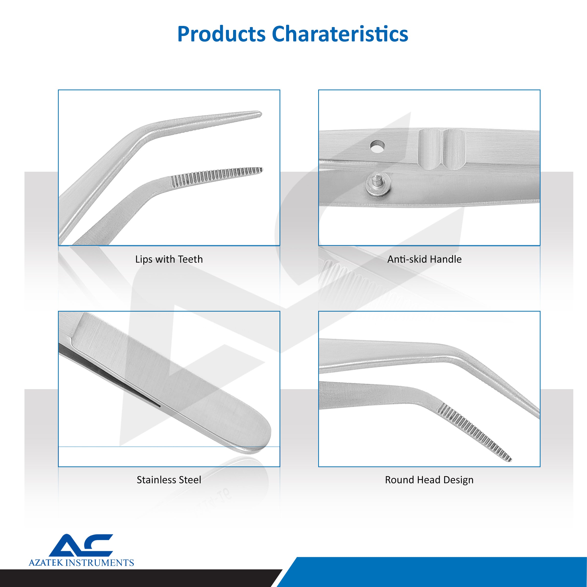 Autoclavable reusable stainless steel Dental College Tweezers by Azatek Instruments