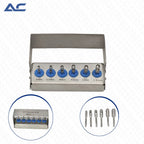Azatek Dental Implant Tissue Punch Kit 6 pieces in stainless steel storage case