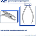Azatek Direct Bracket Removing Plier with Grooves for orthodontic bracket removal