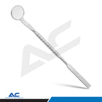 Azatek Professional Double Sided Dental Mouth Mirror #5 measuring 14cm with magnified reflection and integrated measurement scale