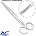 Close-up of the straight blade and blunt-sharp tip configuration on Azatek dressing scissors