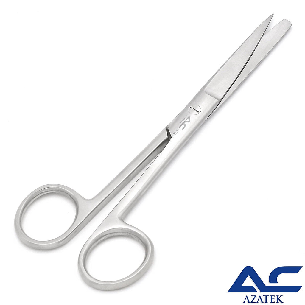 Finger-ring handles and stainless steel finish of Azatek straight dressing scissors