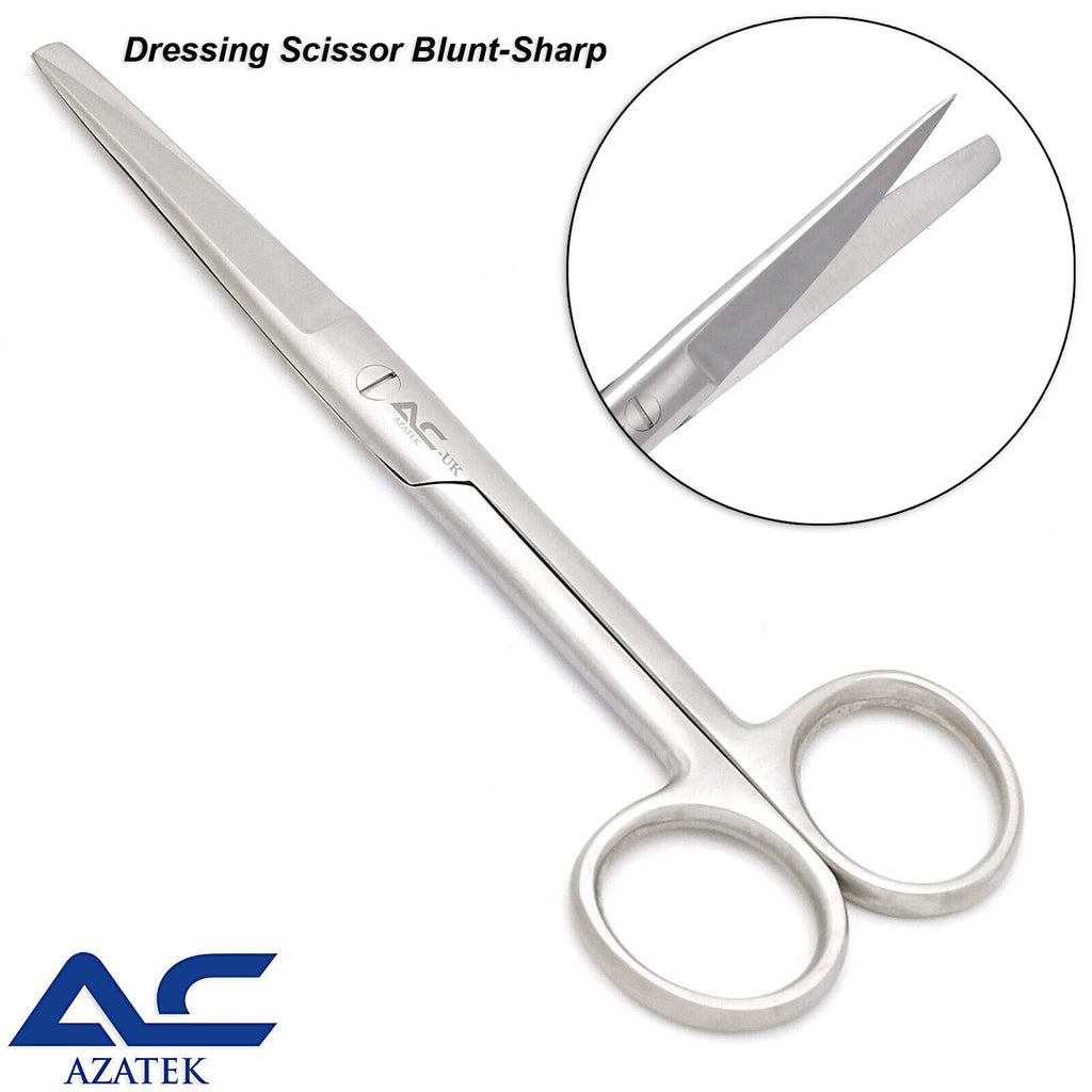 Azatek straight blunt-sharp dressing scissors 14.5cm, reference 1512-32