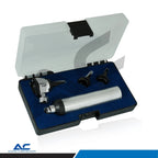Ear Otoscope Diagnostic Kit supplied in a protective storage case with replacement ear specula.