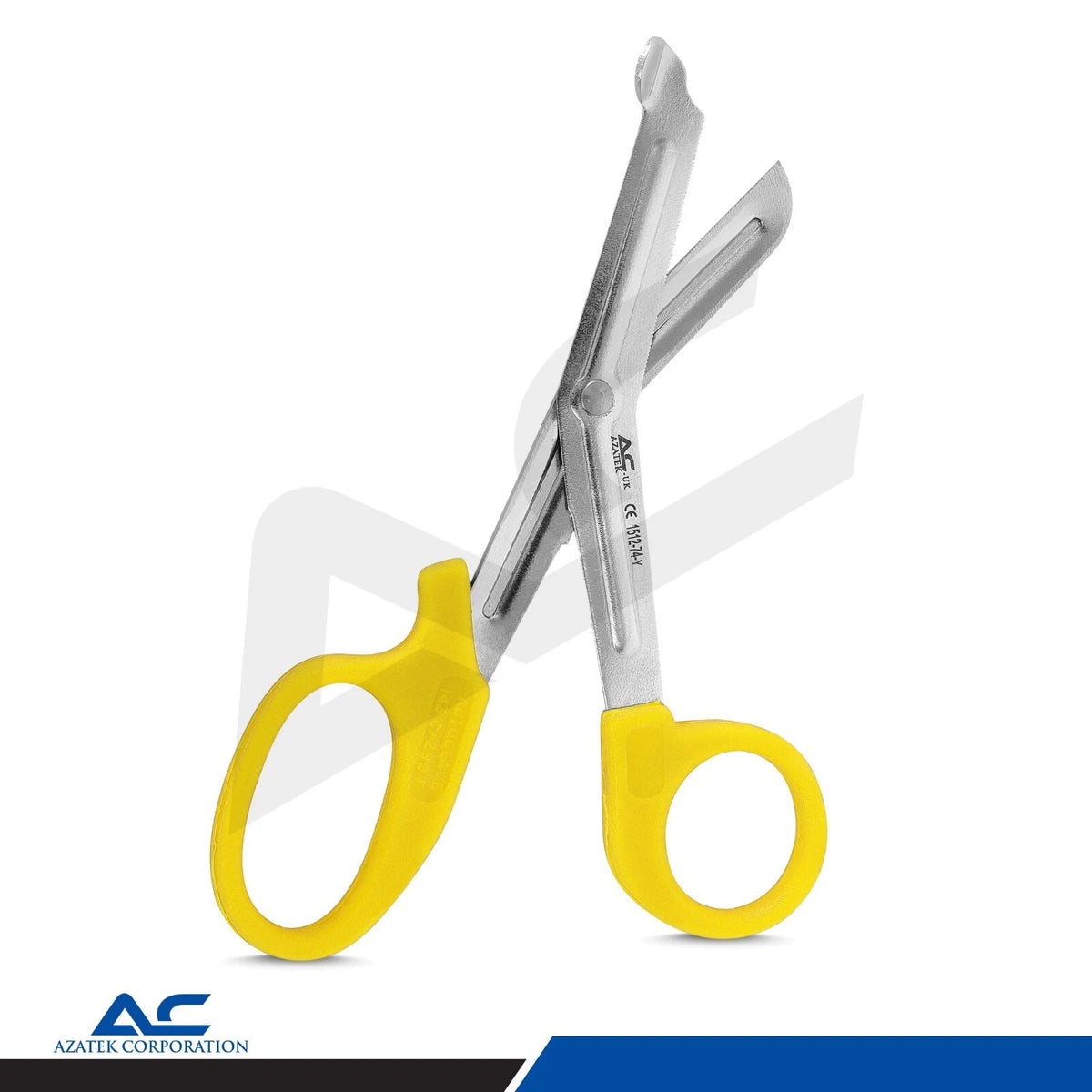 Azatek Lister Bandage Scissor 14.5cm yellow medical bandage scissor