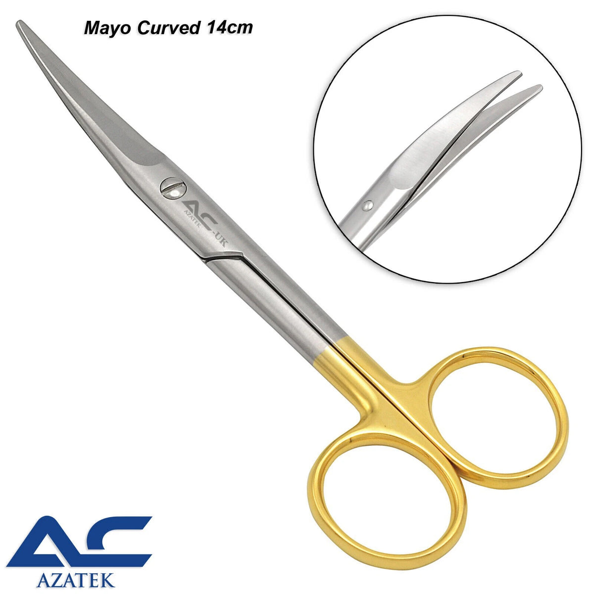 Azatek Mayo Scissor Curved 14cm professional stainless steel surgical scissors