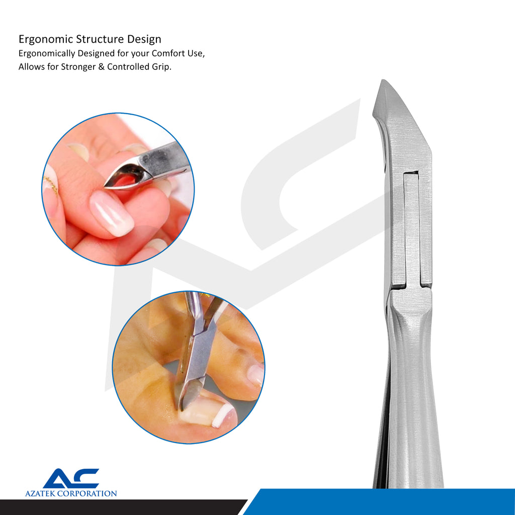 Medical-grade stainless steel toe nail cutter 10cm for thick, fungal, and ingrown toenails