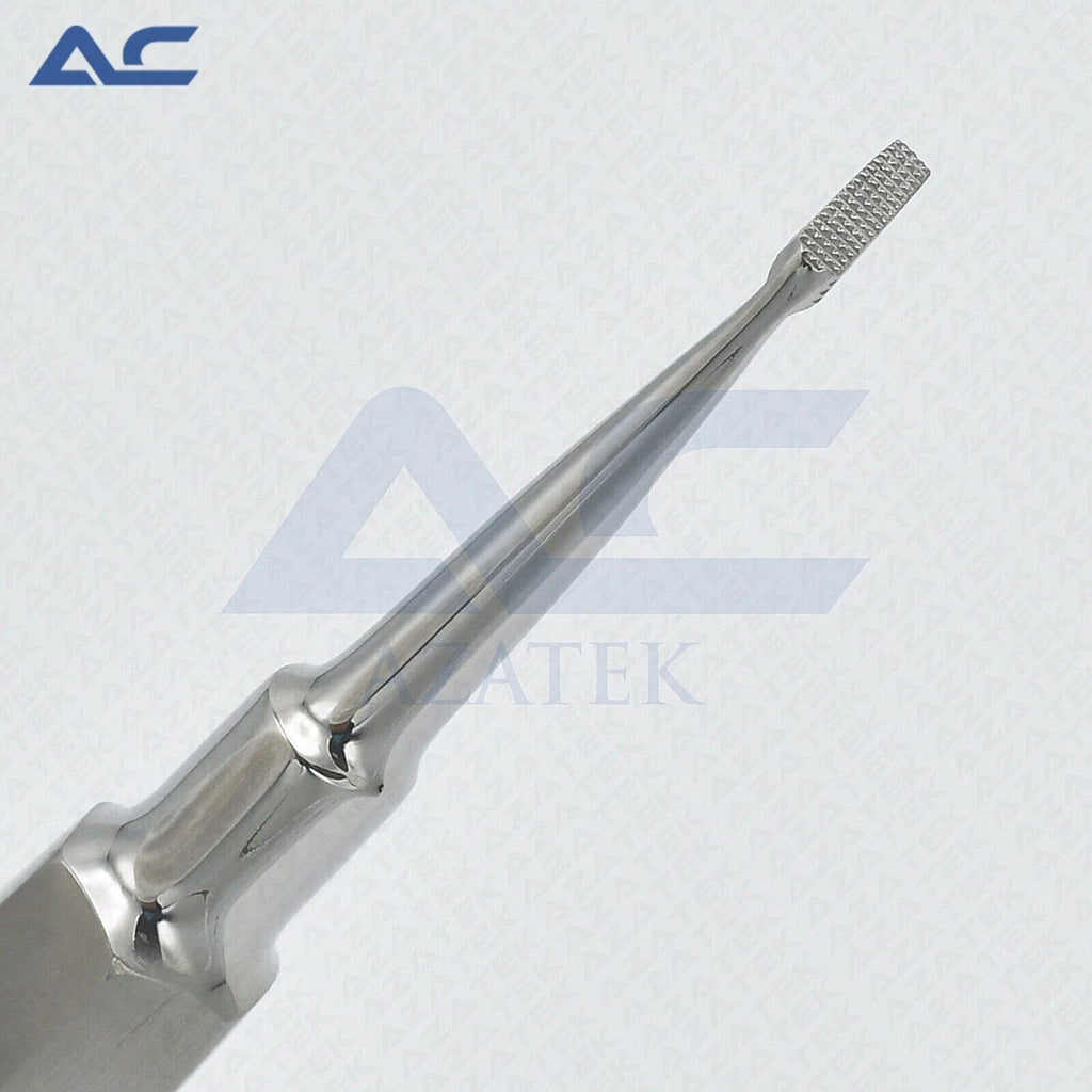 Close-up of serrated tip on Azatek 15cm Mershon Band Pusher