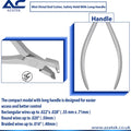 Azatek Mini Distal End Cutter with Safety Hold and Long Handle for orthodontic archwire trimming