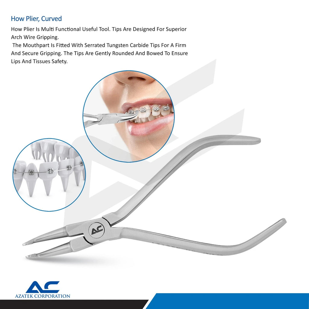 Azatek Orthodontic How Plier Curved 3.2mm