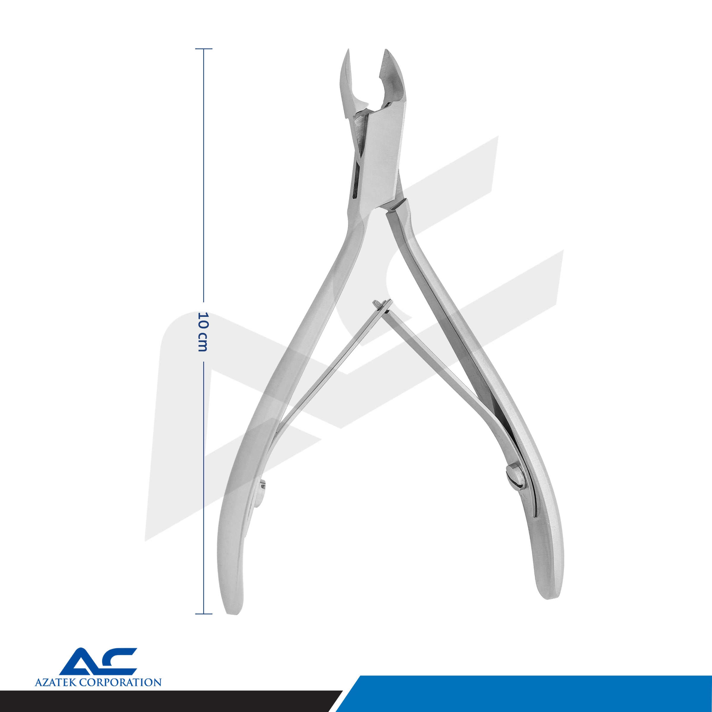 Azatek podiatry toe nail nippers 10cm suitable for podiatrists, chiropodists, nail technicians, and home foot care